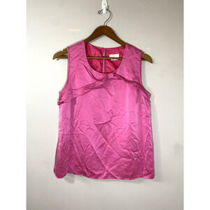 Kate Spade New York Top‎ Pink 100% Silk Fully Lined Sleeveless Blouse